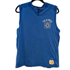 Abercrombie & Fitch Y2K Blue Muscle Tank Top Mens Large Sleeveless Logo